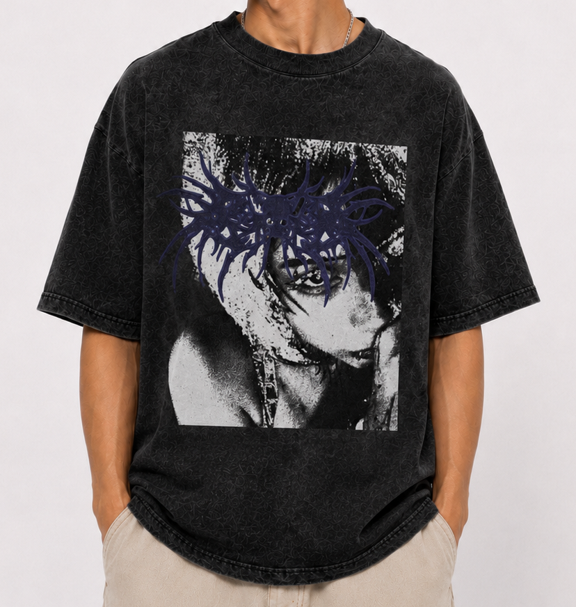 METAL ACID WASHED TEE