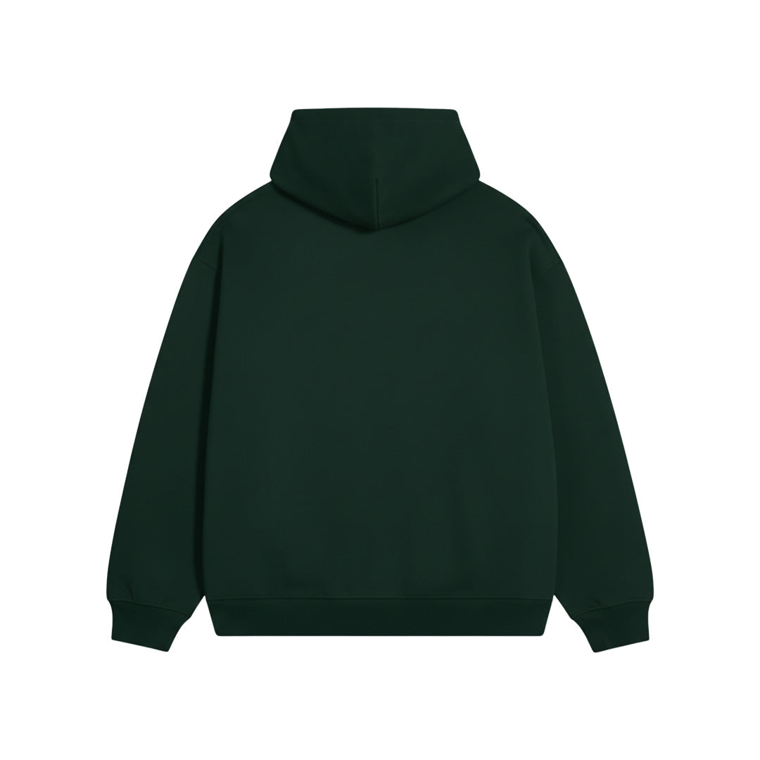 BASIC FOREST GREEN OVERSIZED HOODIE
