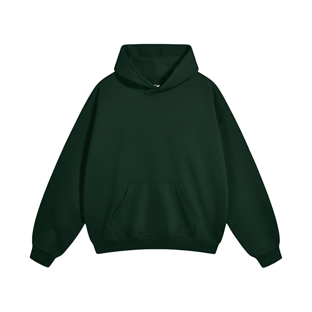 BASIC FOREST GREEN OVERSIZED HOODIE