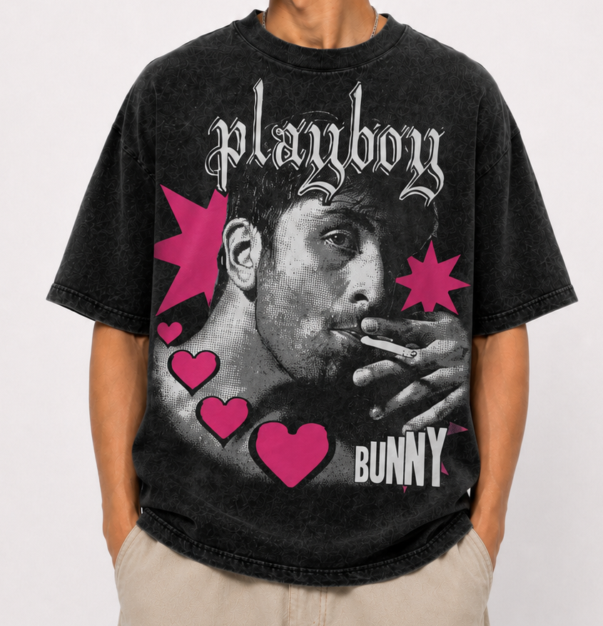 PLAYBOY ACID WASHED TEE
