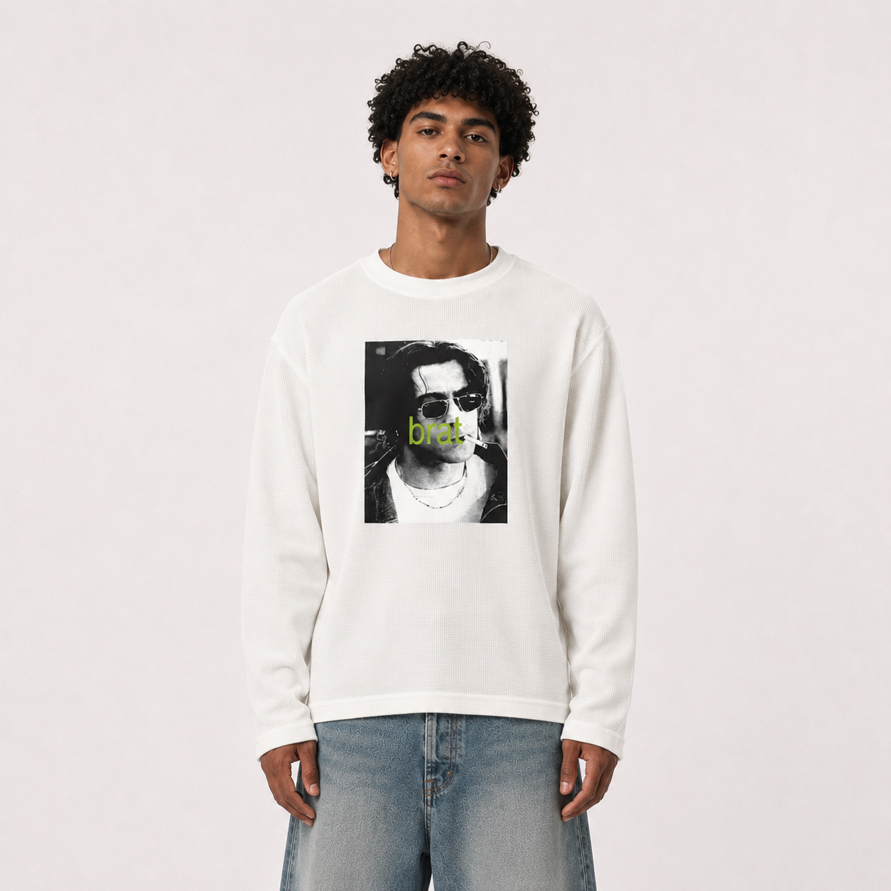 BRAT WAFFLE KNIT FULL SLEEVES TEE