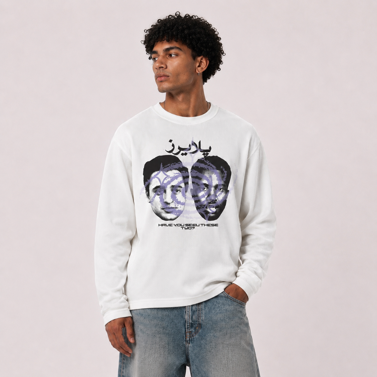 MISSING WAFFLE KNIT FULL SLEEVES TEE