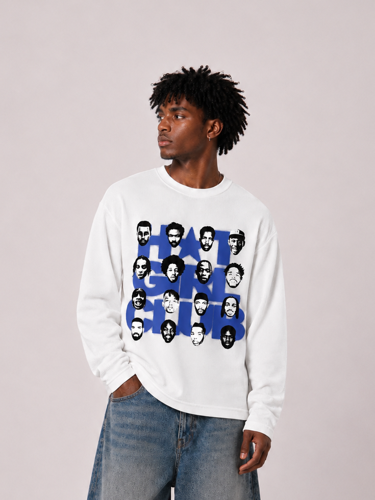 HOT GIRL CLUB WAFFLEKNIT TEE