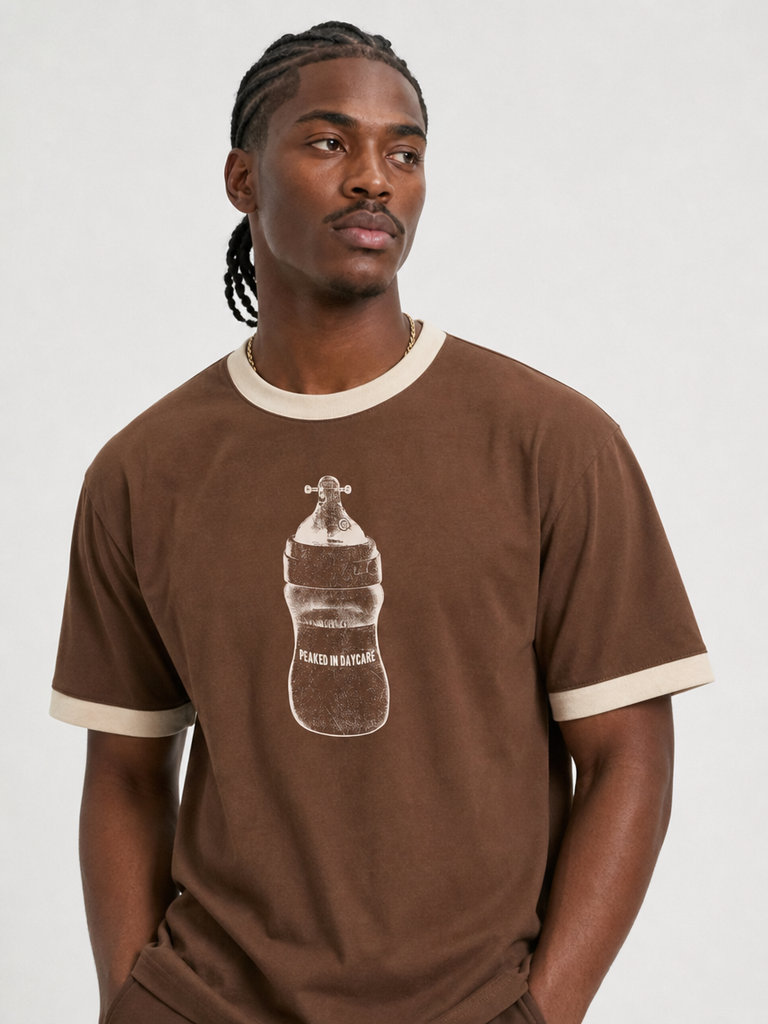 PEAKED RINGER TEE