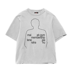 GYM MEMBERSHIP OVERSIZED WHITE TEE
