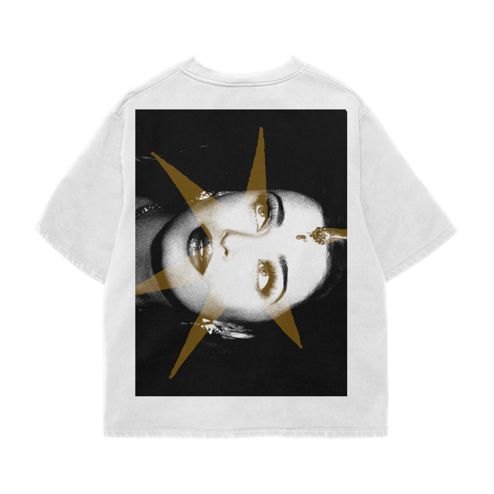 WHITE OVERSIZED ASH TEE