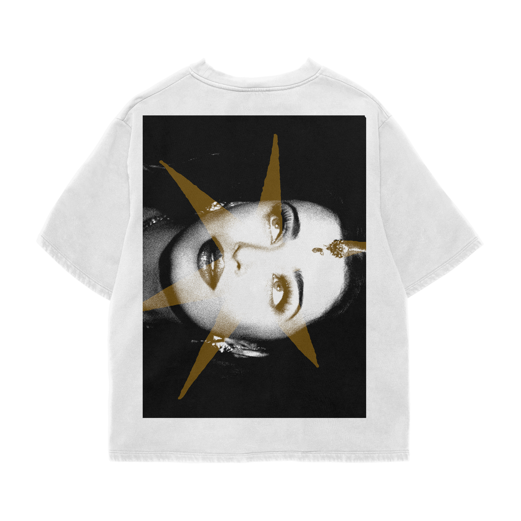 WHITE OVERSIZED ASH TEE