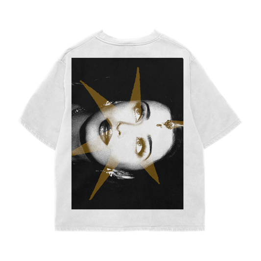 WHITE OVERSIZED ASH TEE