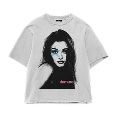 DEMURE WHITE OVERSIZED TEE
