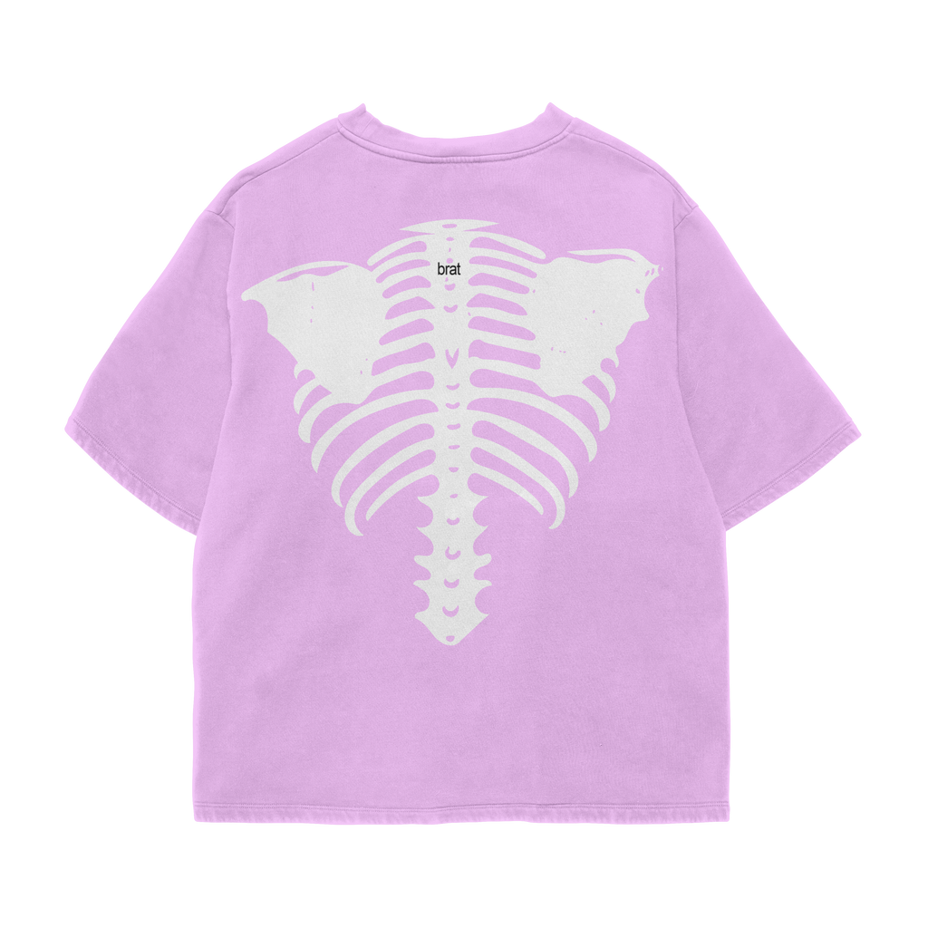 BRAT BONES PINK OVERSIZED TEE