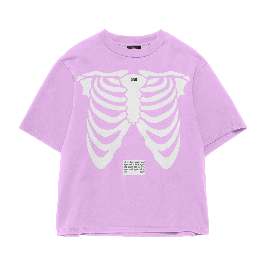 BRAT BONES PINK OVERSIZED TEE