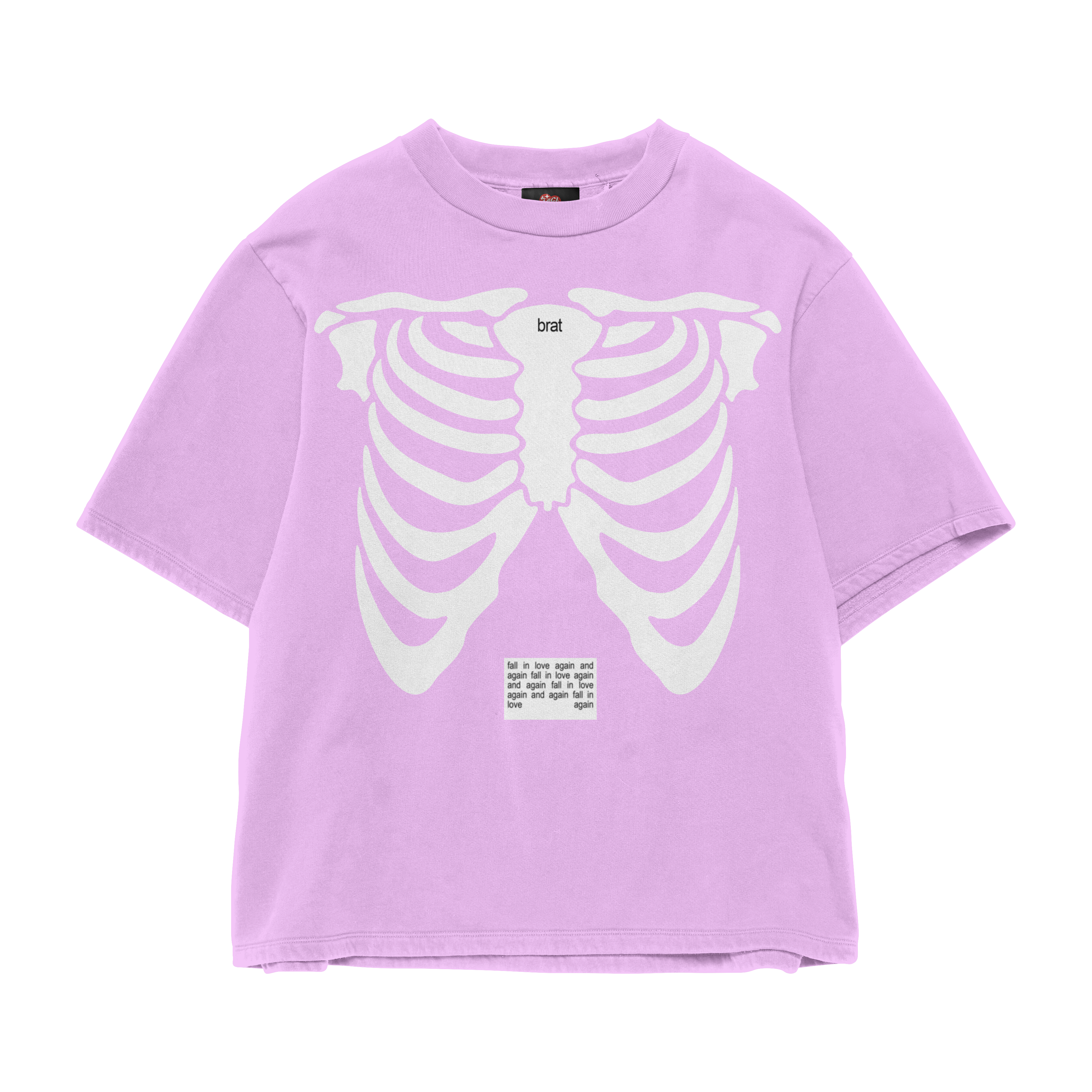 BRAT BONES PINK OVERSIZED TEE