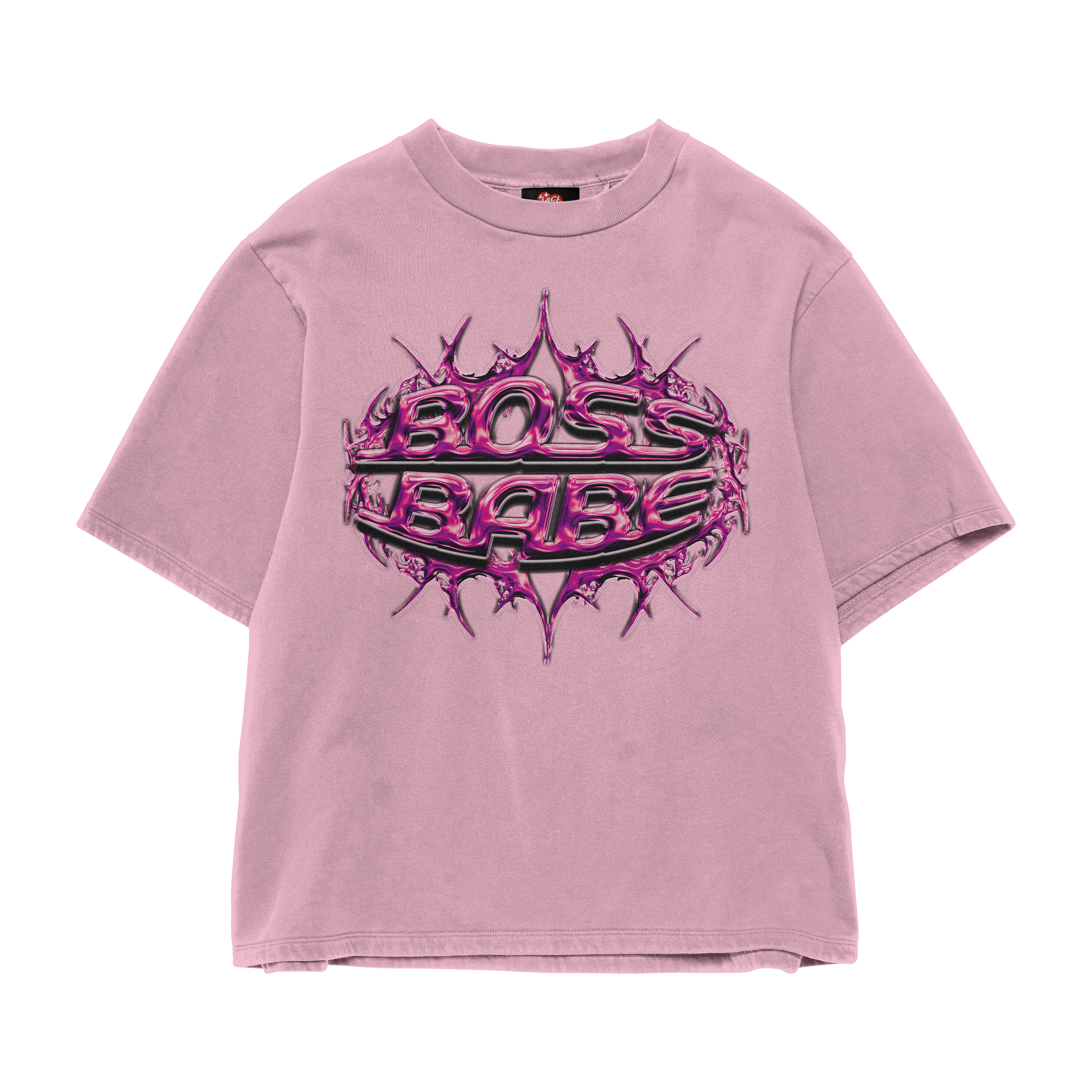 BOSS BABE PINK OVERSIZED TEE