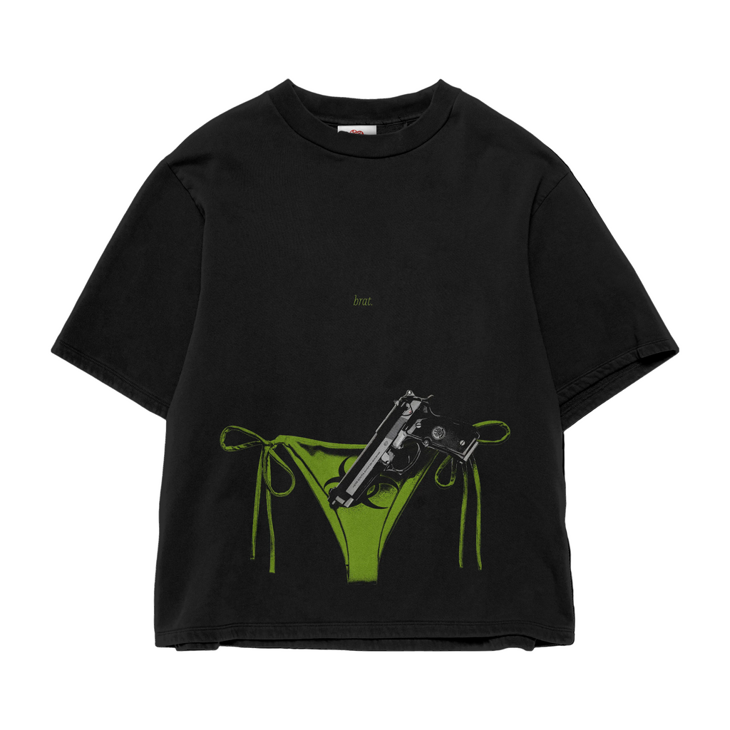 BRAT GUN BLACK OVERSIZED TEE