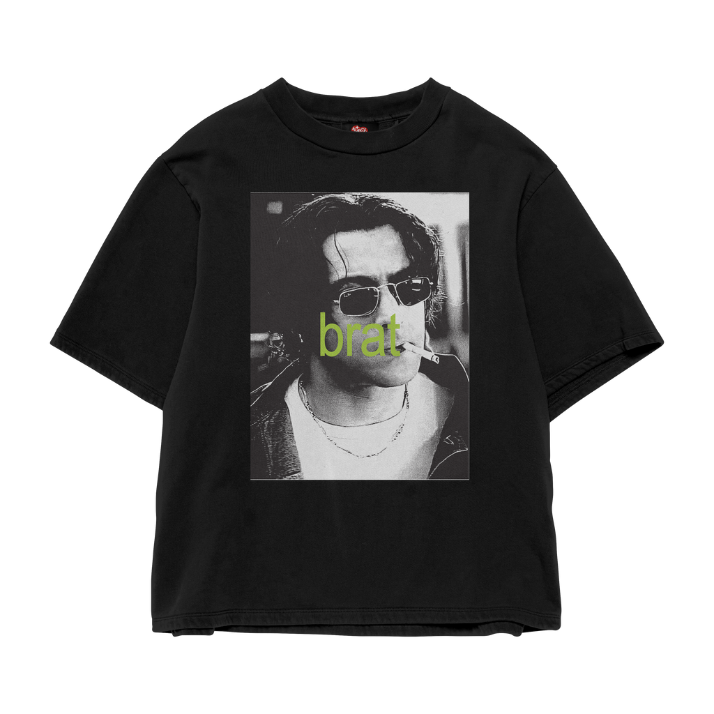 BRAT BLACK OVERSIZED TEE