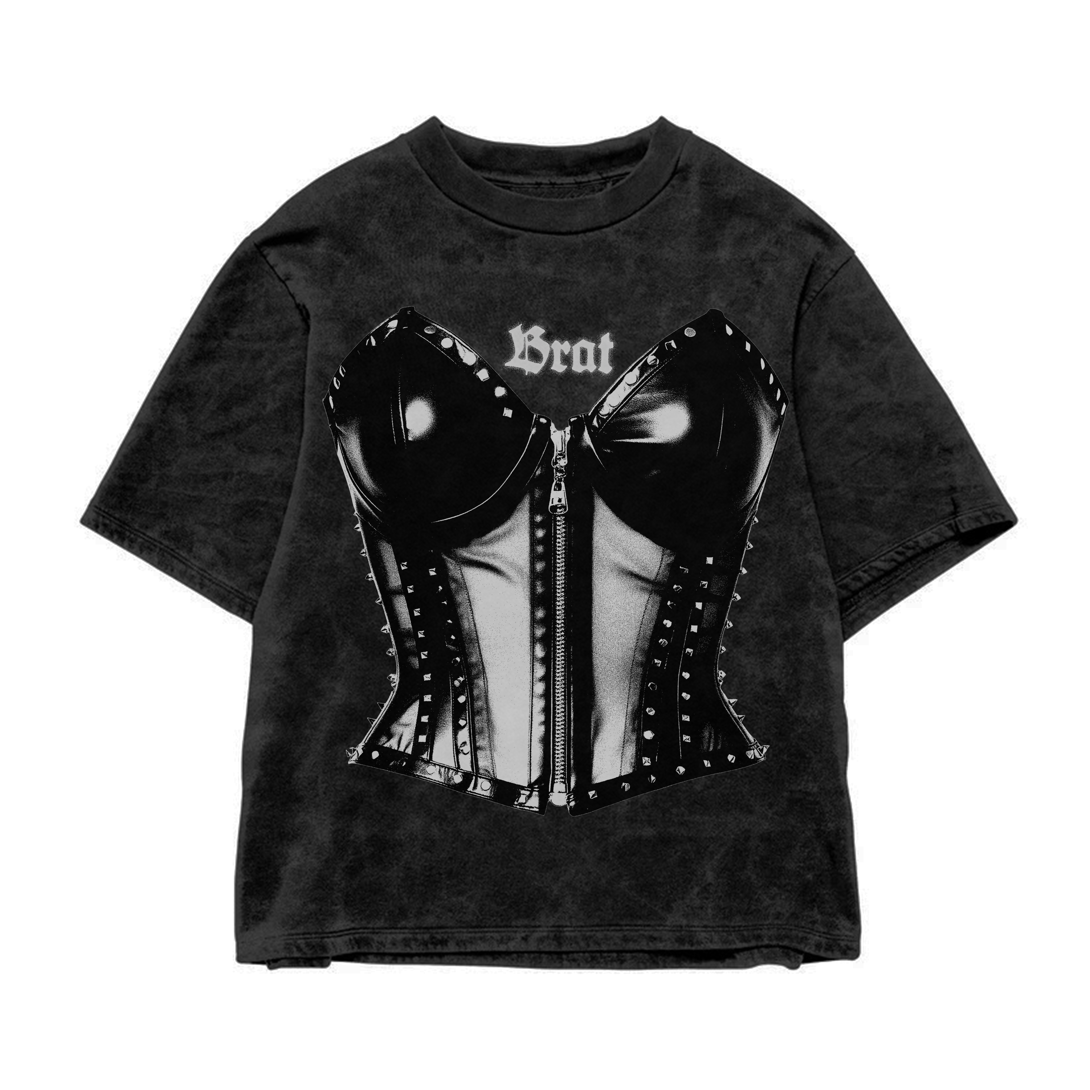 BRAT 2.0 OVERSIZED ACID WASHED TEE