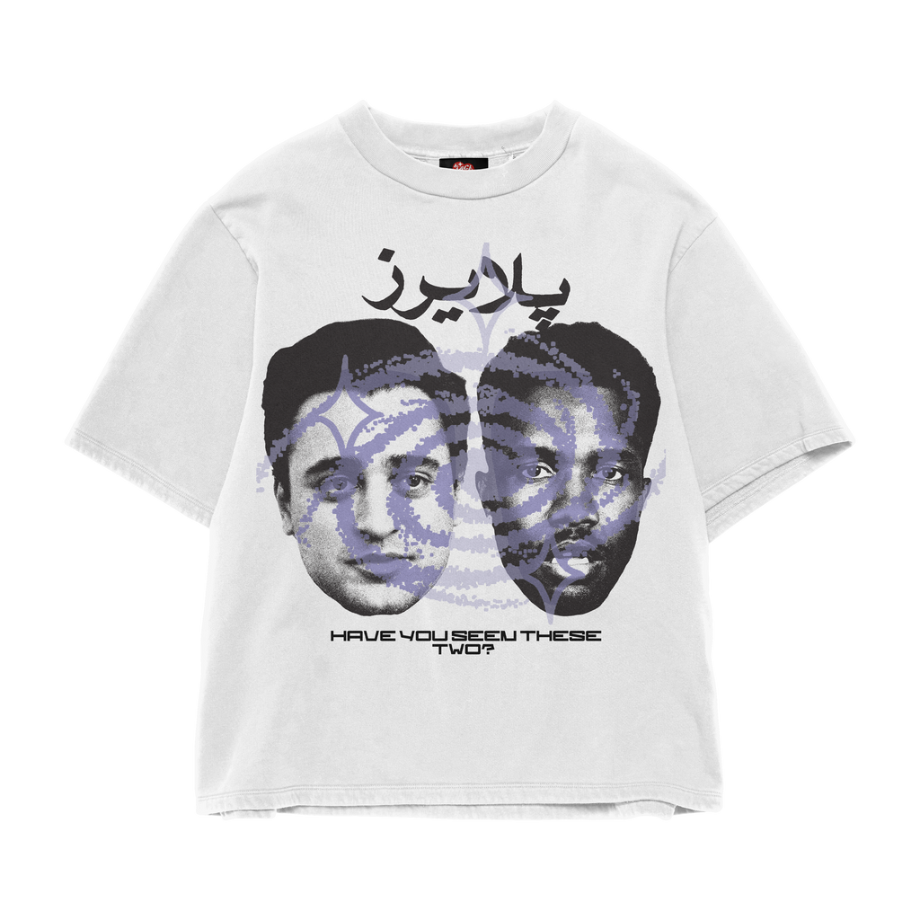 WHITE MISSING OVERSIZED TEE