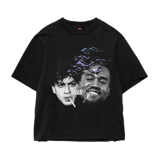 KHANYE BLACK OVERSIZED TEE