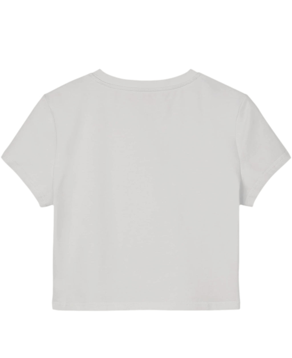 White Baby Tee Back Design