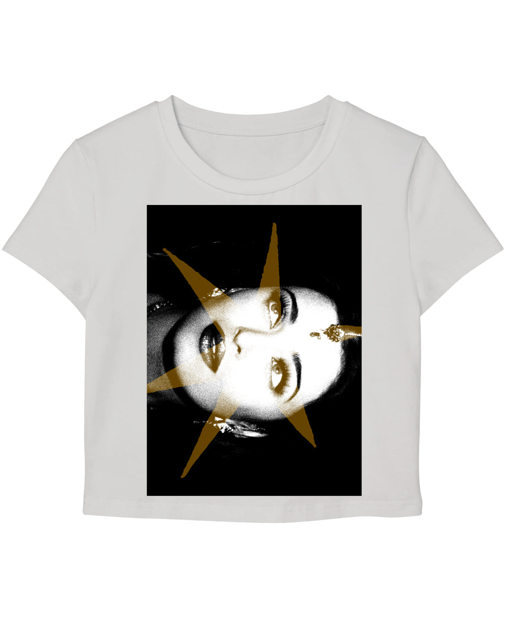 White Baby Tee Front Design