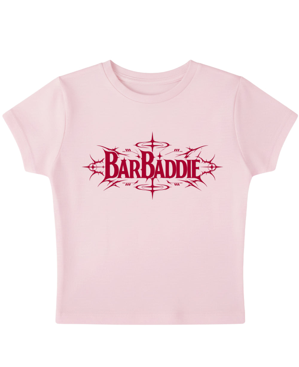BARBADDIE PINK BABY TEE