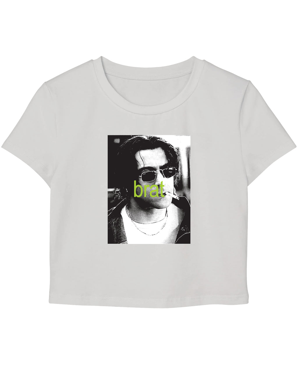 White Baby Tee Front Design
