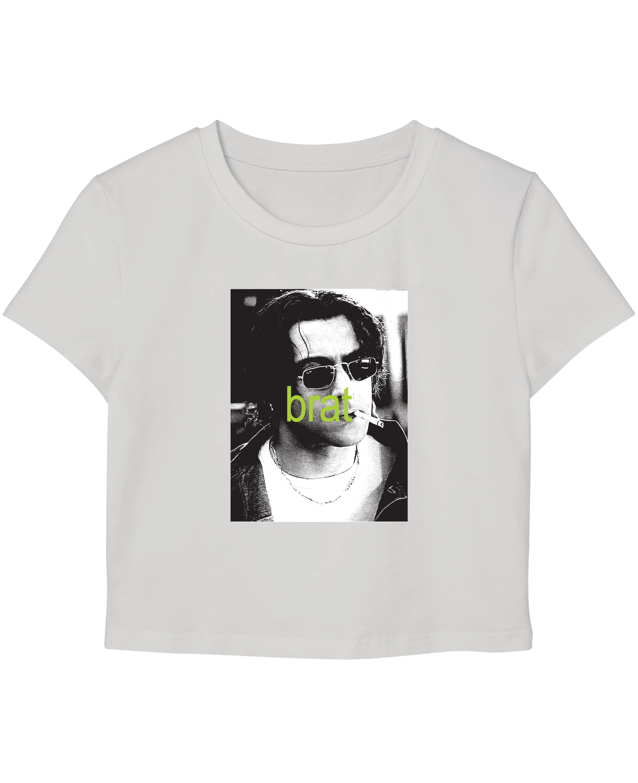 White Baby Tee Front Design