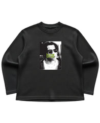 Brat Black Waffle Knit Full Sleeves Tee