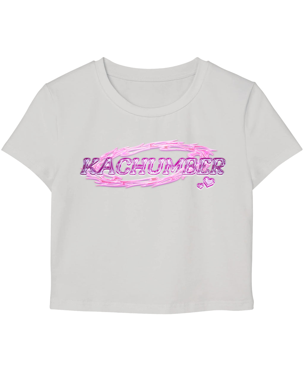 White Baby Tee Front Design