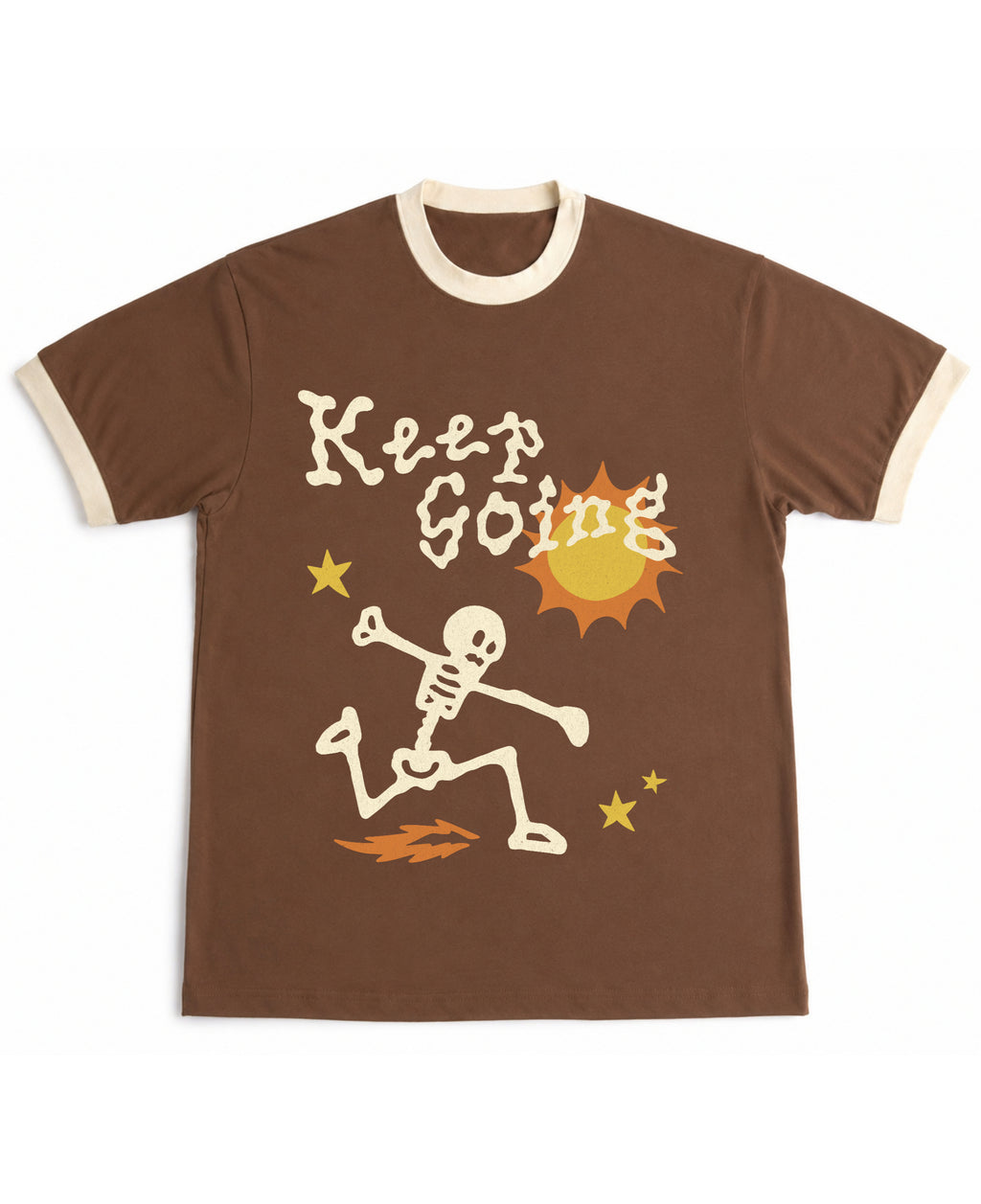 Mousse & Cream Ringer tee Front Design