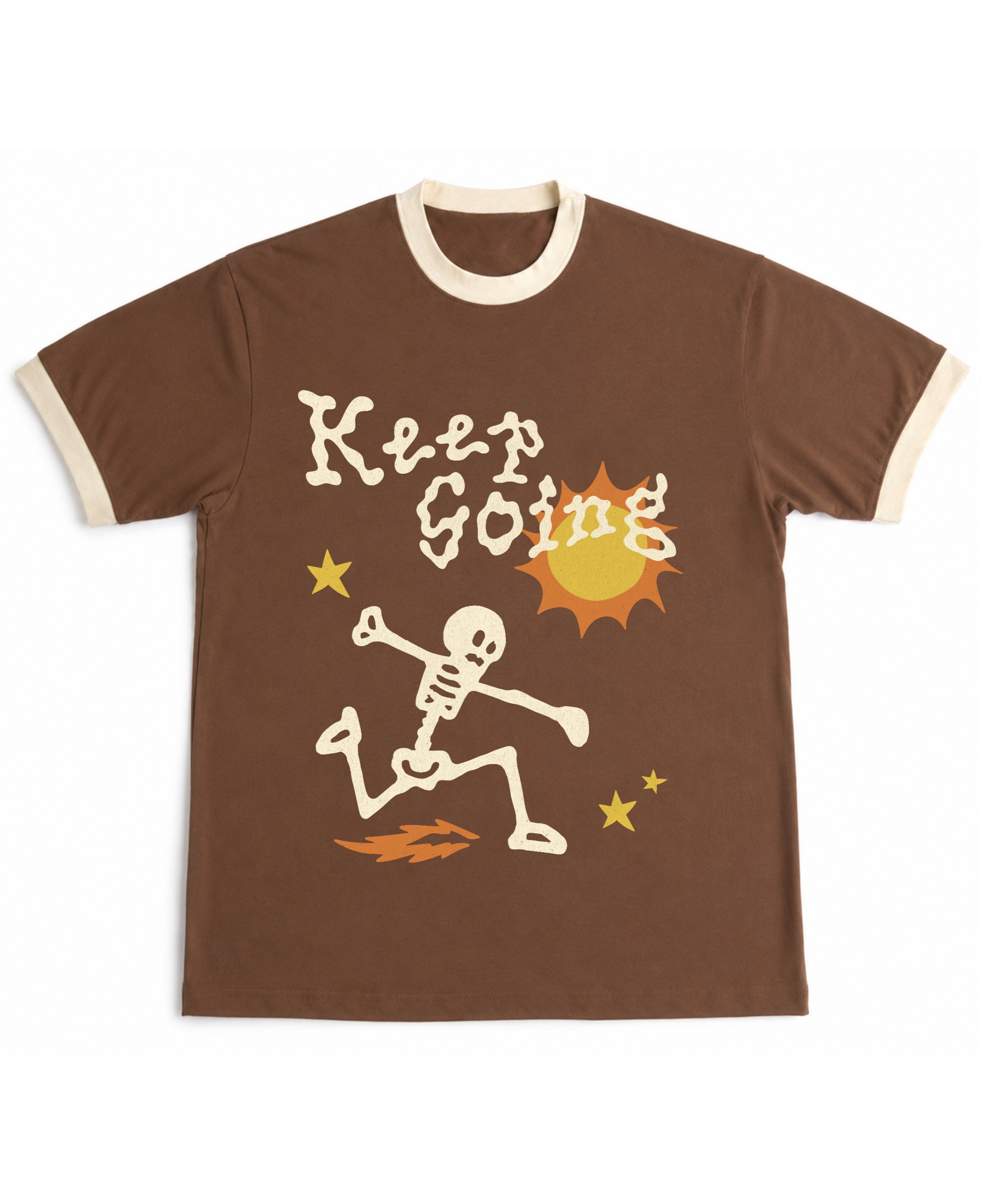 Mousse & Cream Ringer tee Front Design