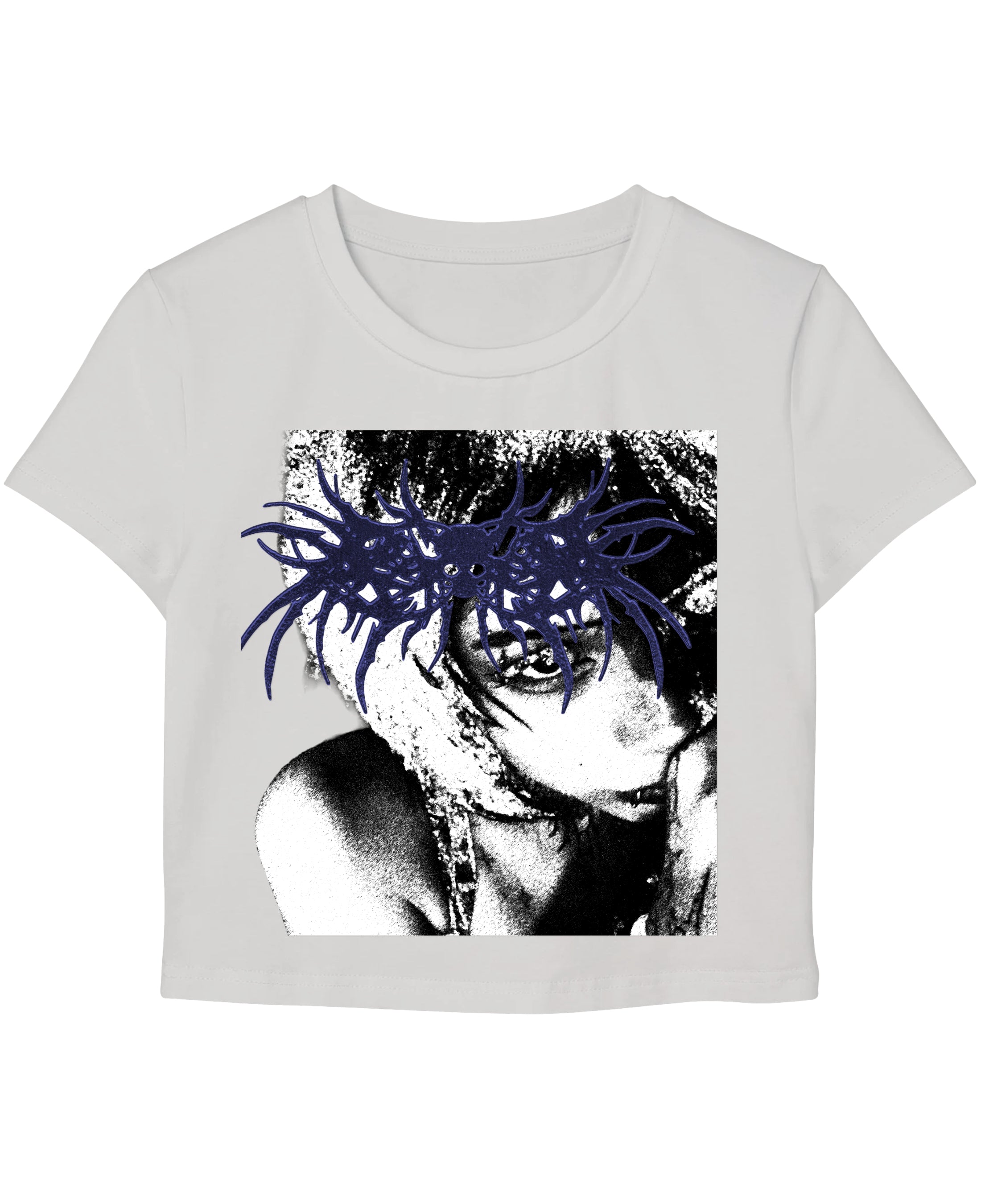 White Baby Tee Front Design