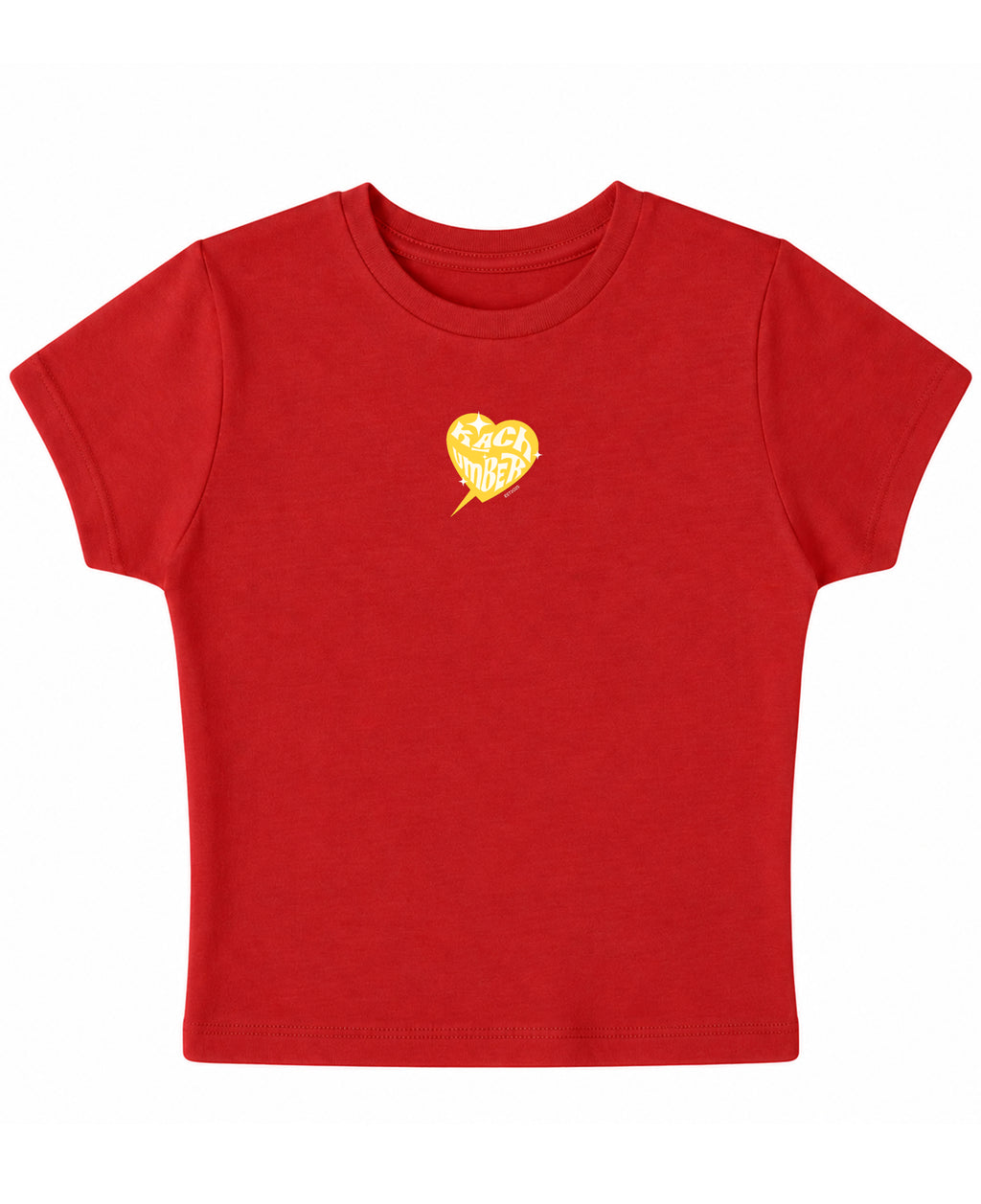 Red Baby Tee Front Design