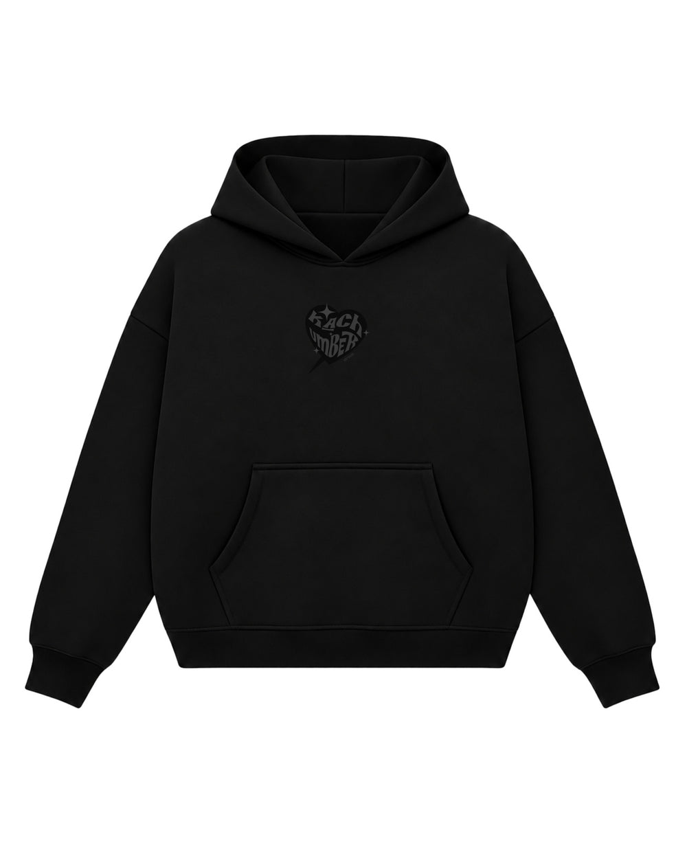 BLACK BOXY HOODIE