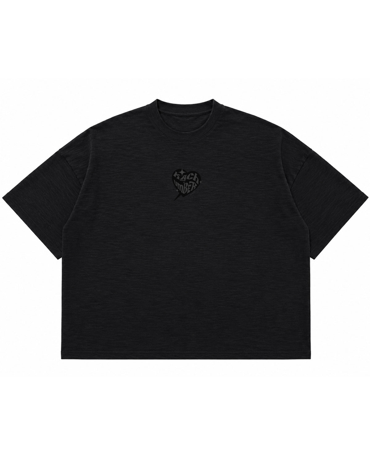 Graphite Boxy Slub tee Front Design