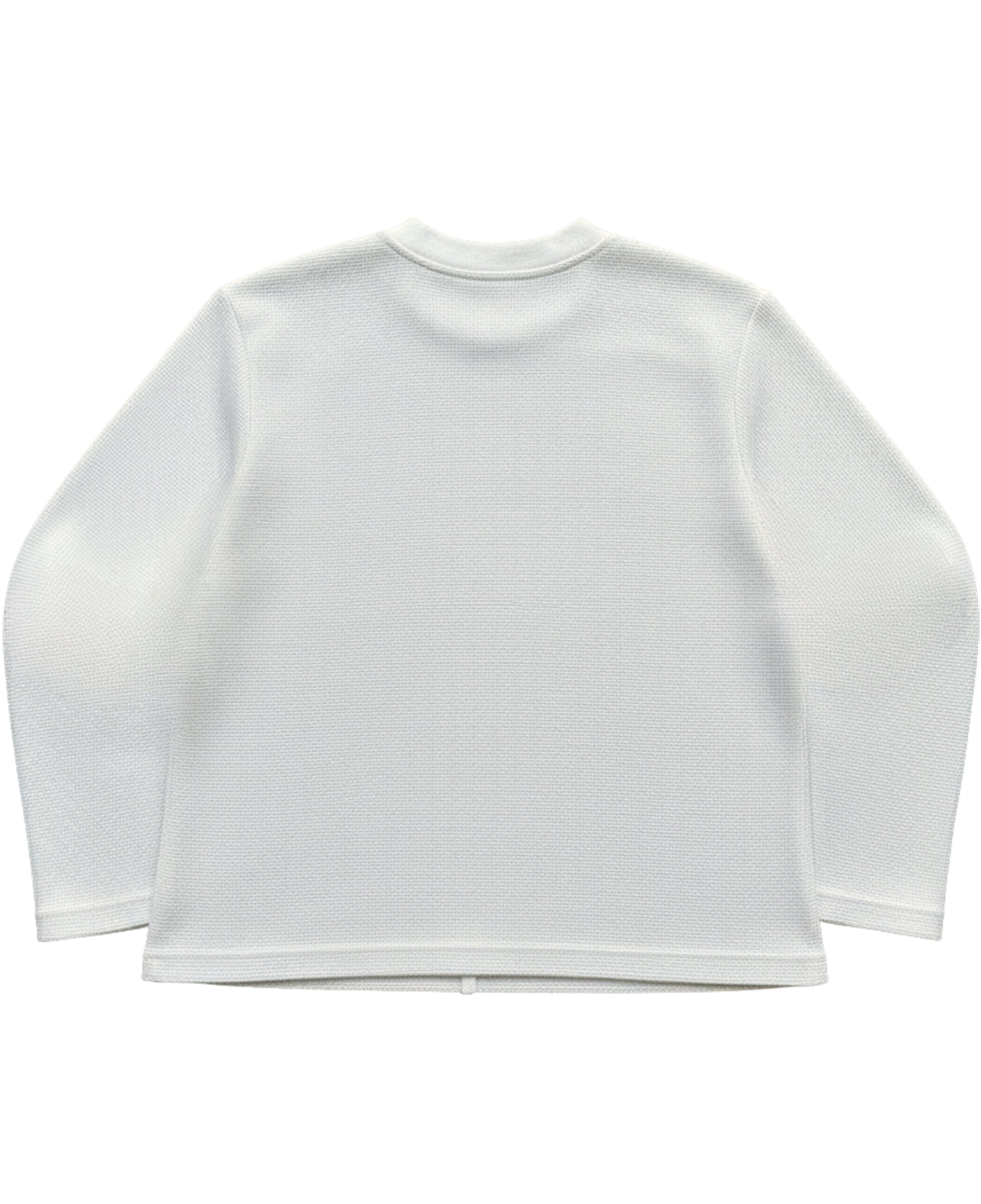 Off-white waffle knit oversized full-sleeve Back Design