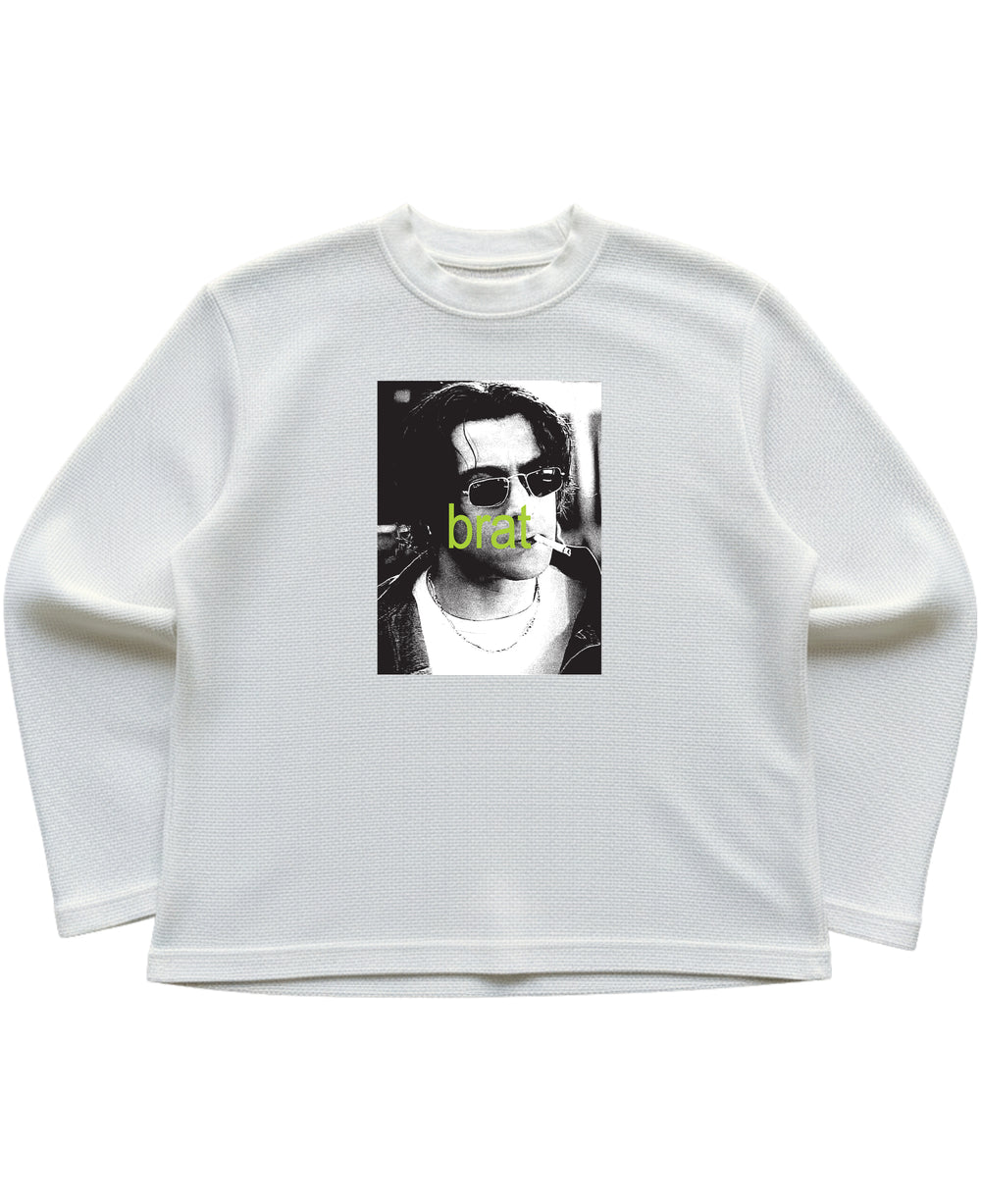 BRAT WAFFLE KNIT FULL SLEEVES TEE