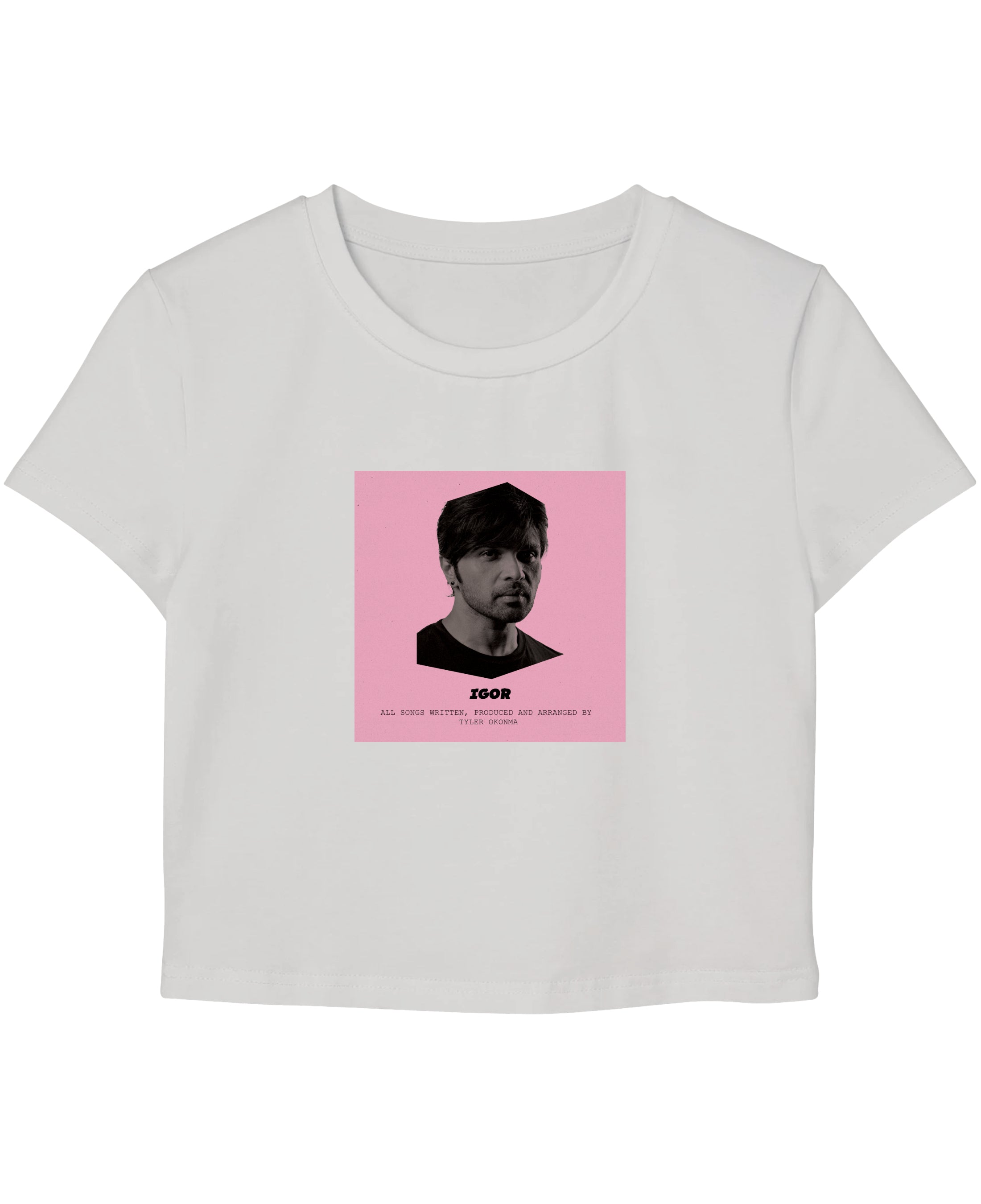 White Baby Tee Front Design