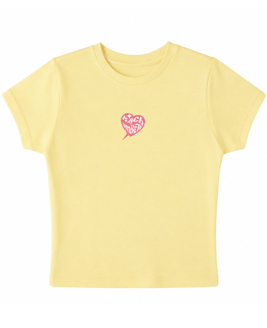 Butter Yellow Baby Tee Front Design