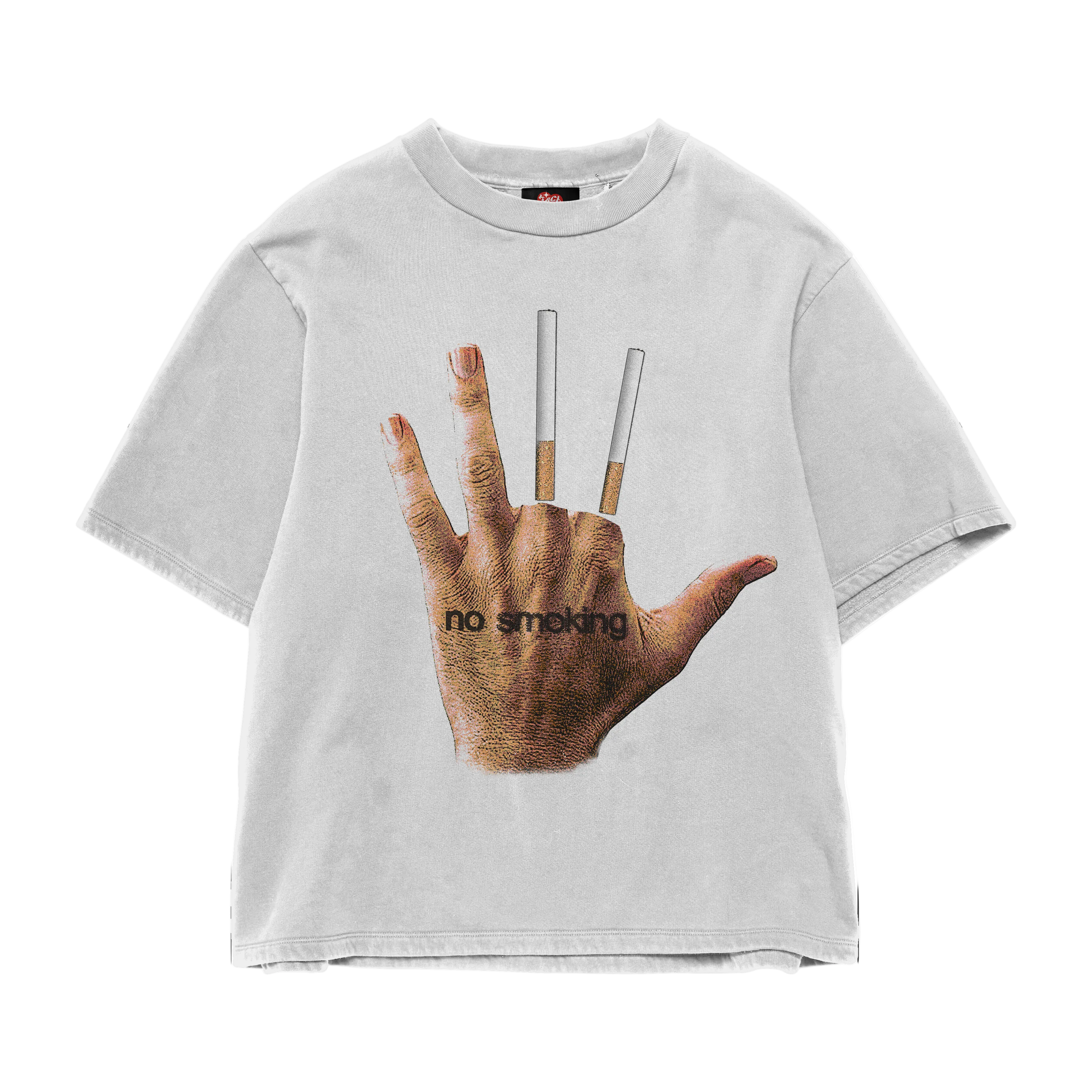 NO SMOKING WHITE OVERSIZED TEE