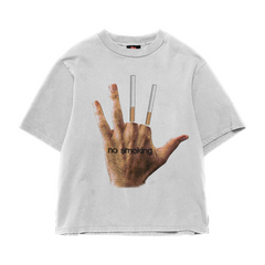 NO SMOKING WHITE OVERSIZED TEE