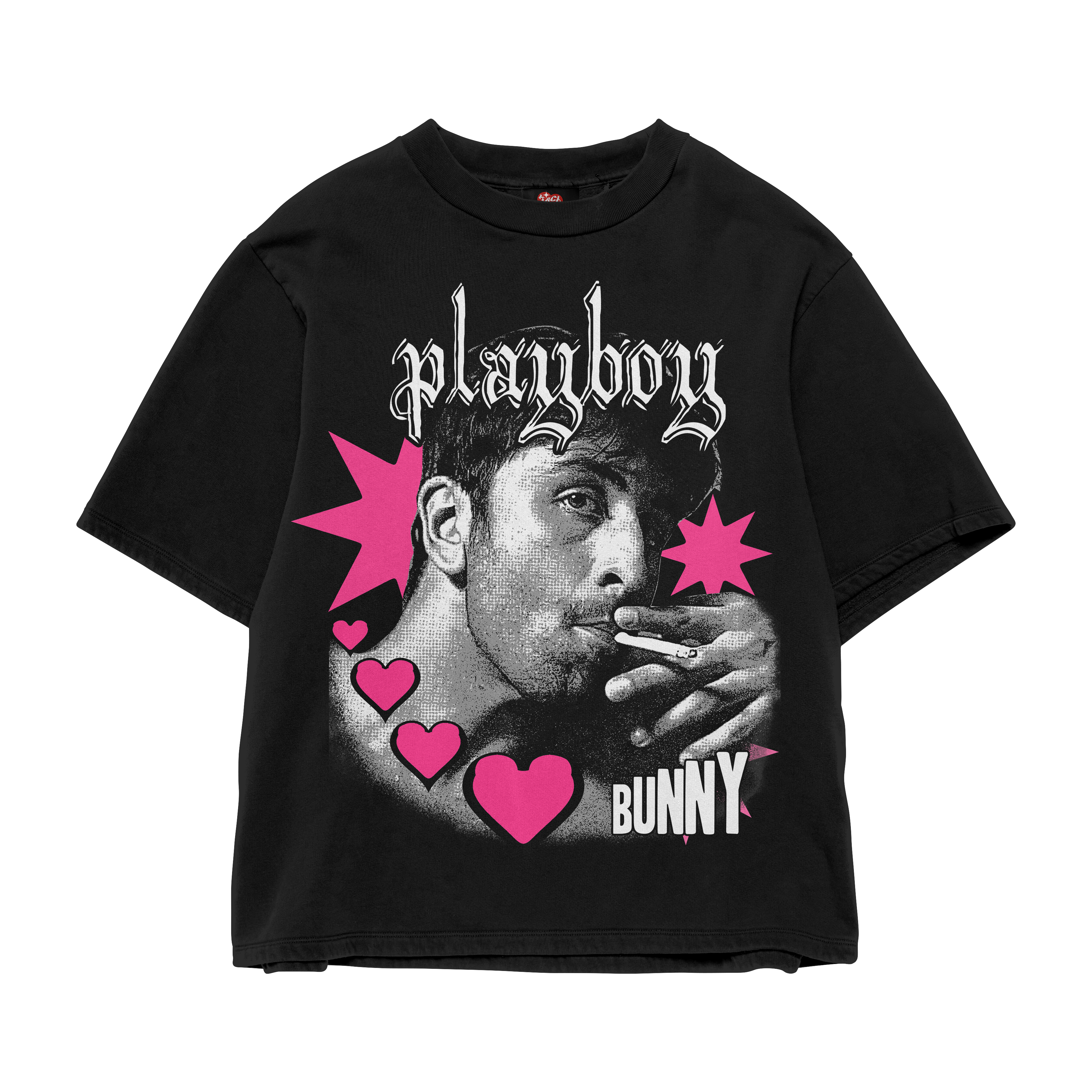 PLAYBOY BLACK OVERSIZED TEE