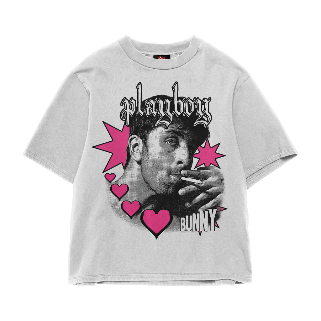 PLAYBOY WHITE OVERSIZED TEE