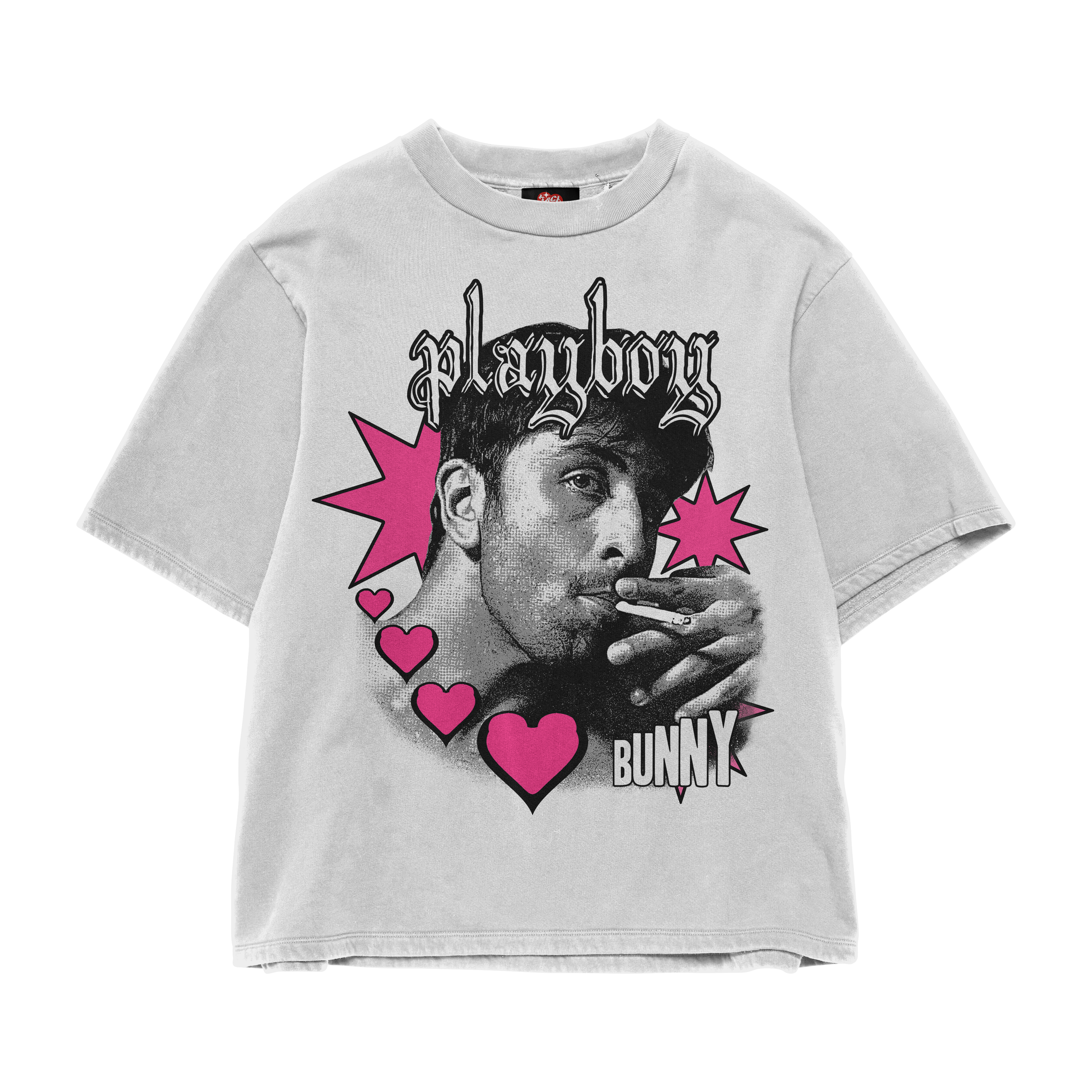 PLAYBOY WHITE OVERSIZED TEE