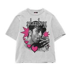 PLAYBOY WHITE OVERSIZED TEE