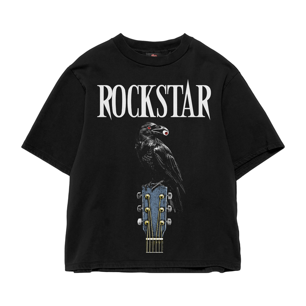 ROCKSTAR BLACK OVERSIZED TEE