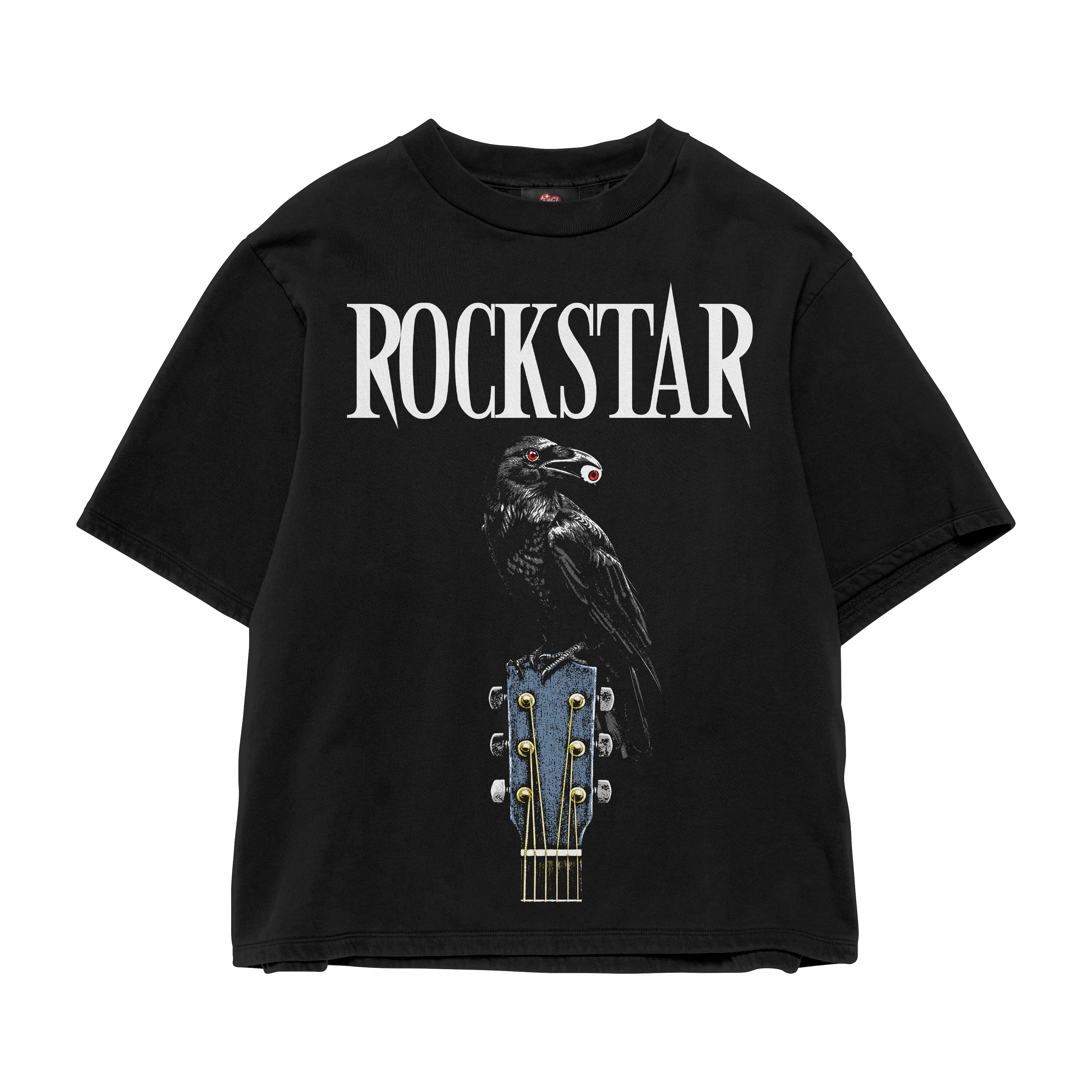 ROCKSTAR BLACK OVERSIZED TEE