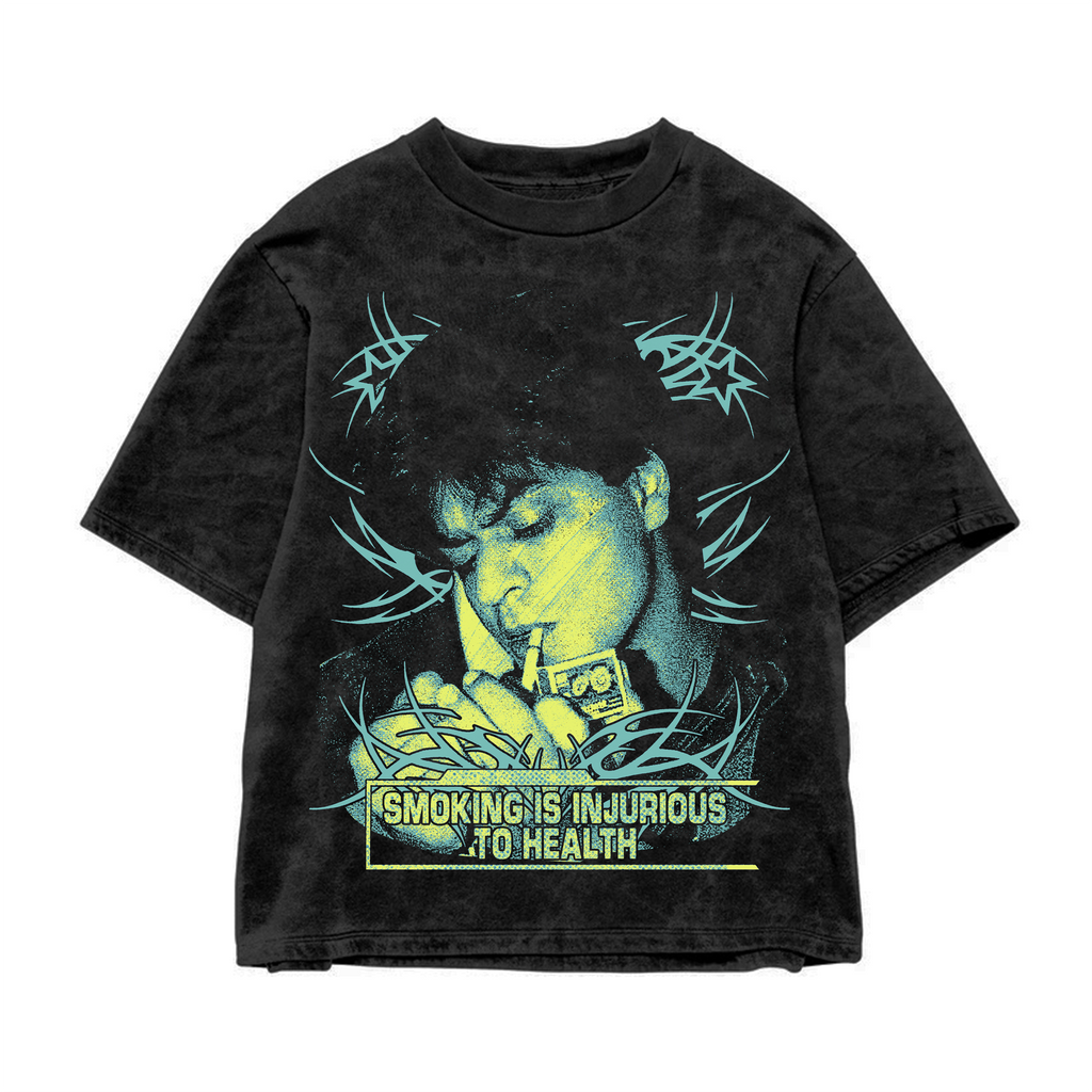 SMOKING ACID WASHED TEE