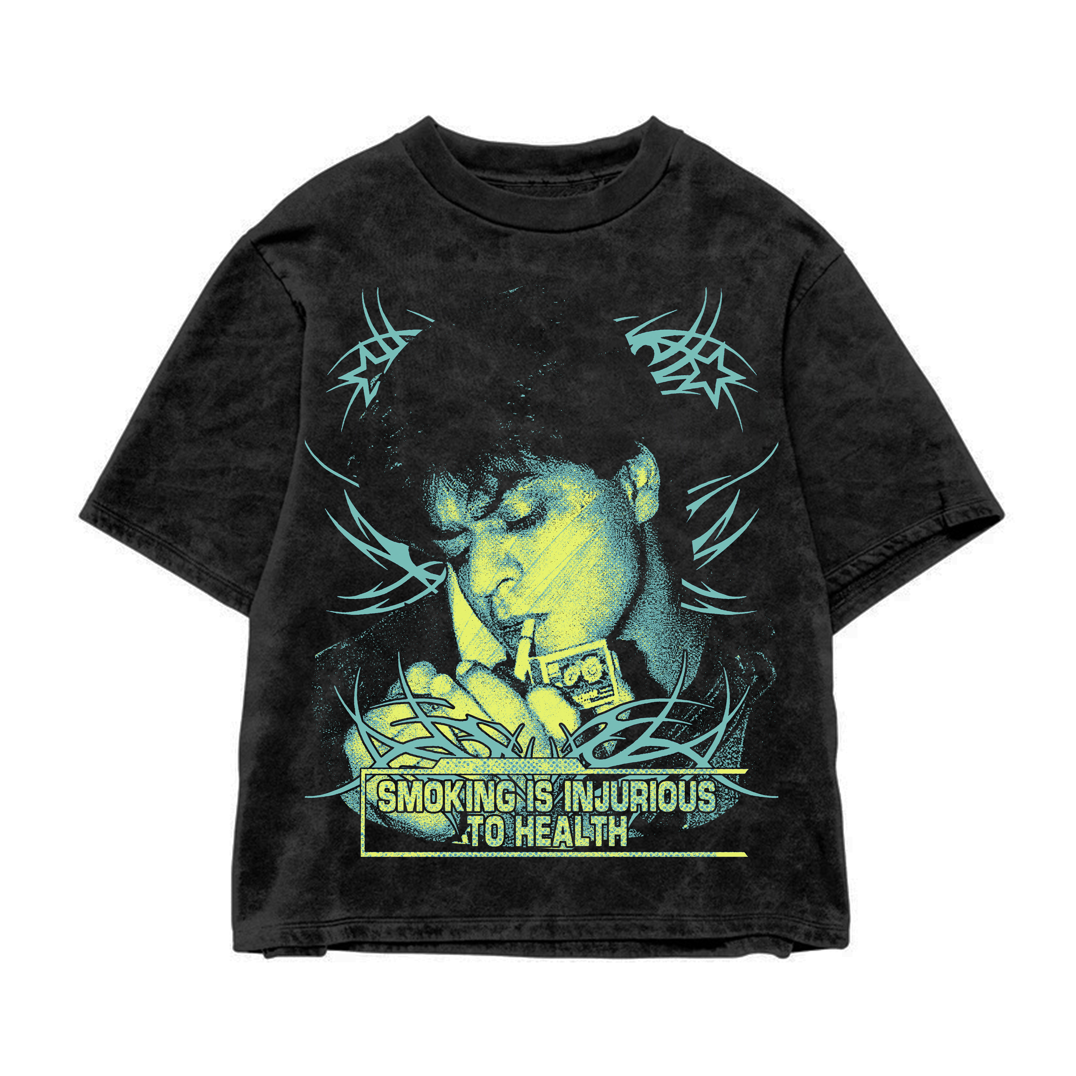 SMOKING ACID WASHED TEE