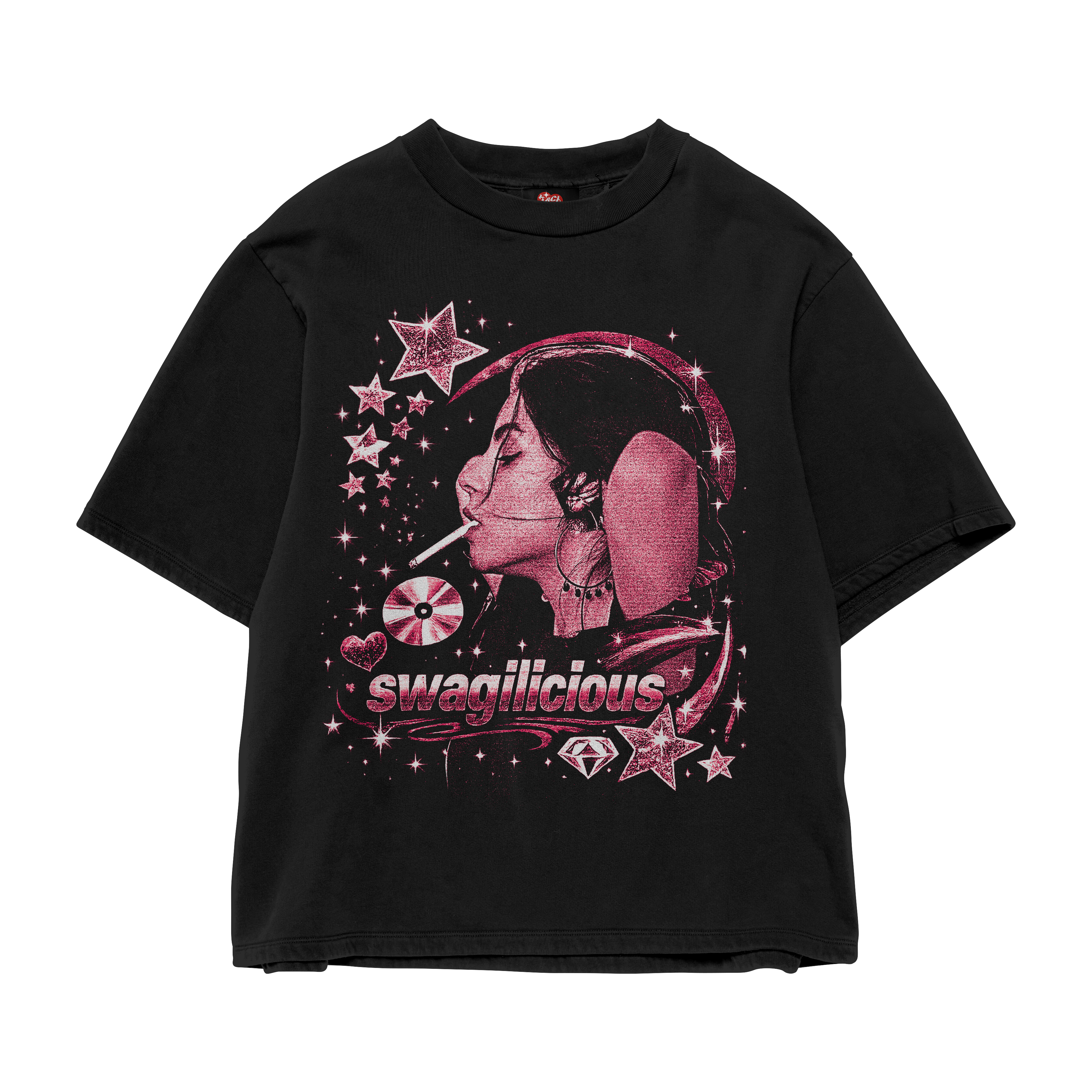 SWAGILICIOUS OVERSIZED BLACK TEE
